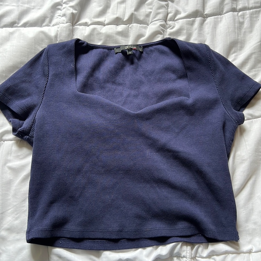 Navy Crop top from Francesca’s